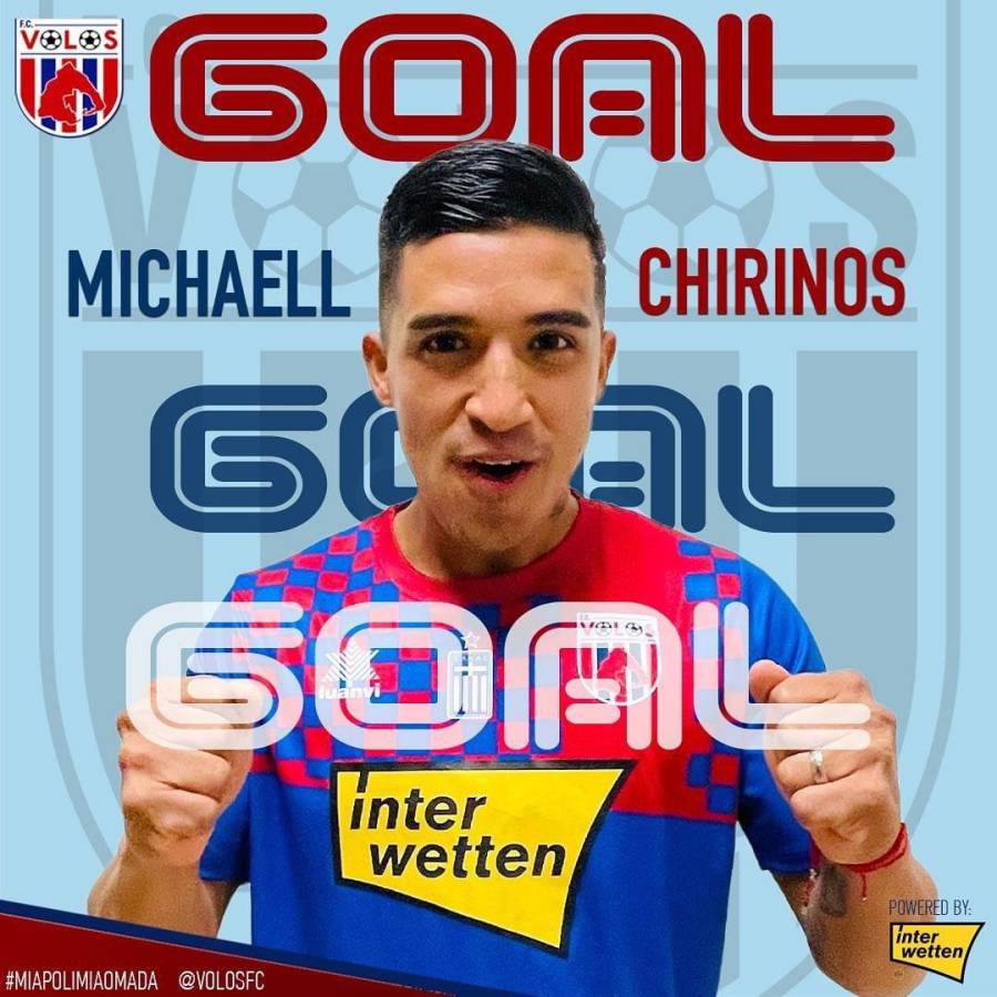 Michaell Chirinos anota su primer gol con el Volos NFC de Grecia