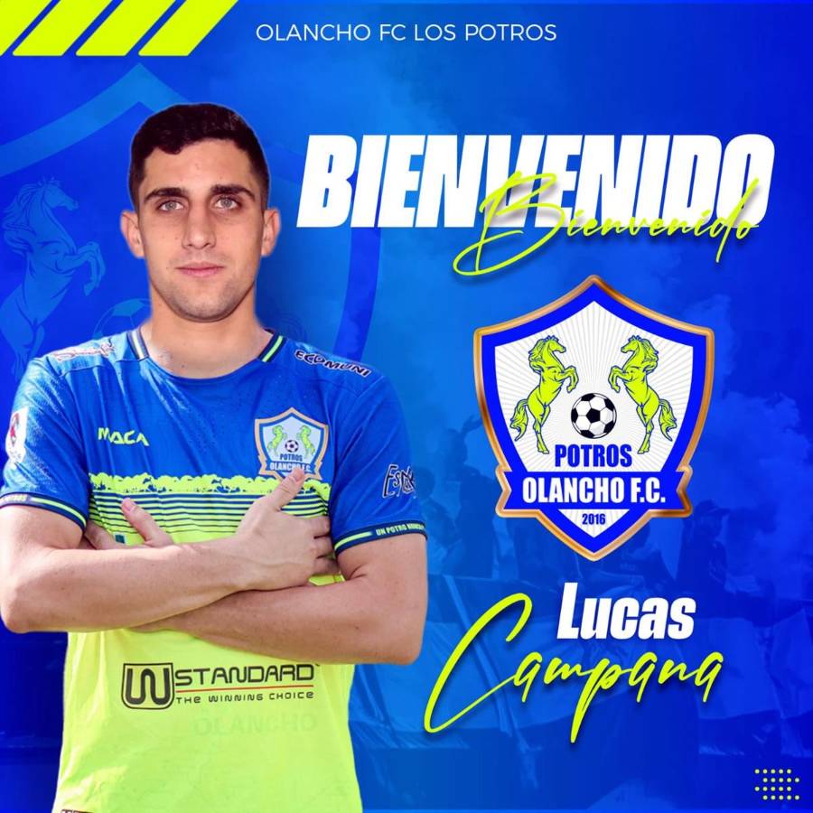 Los Potros del Olancho FC anunciaron el fichaje de Lucas Campana.