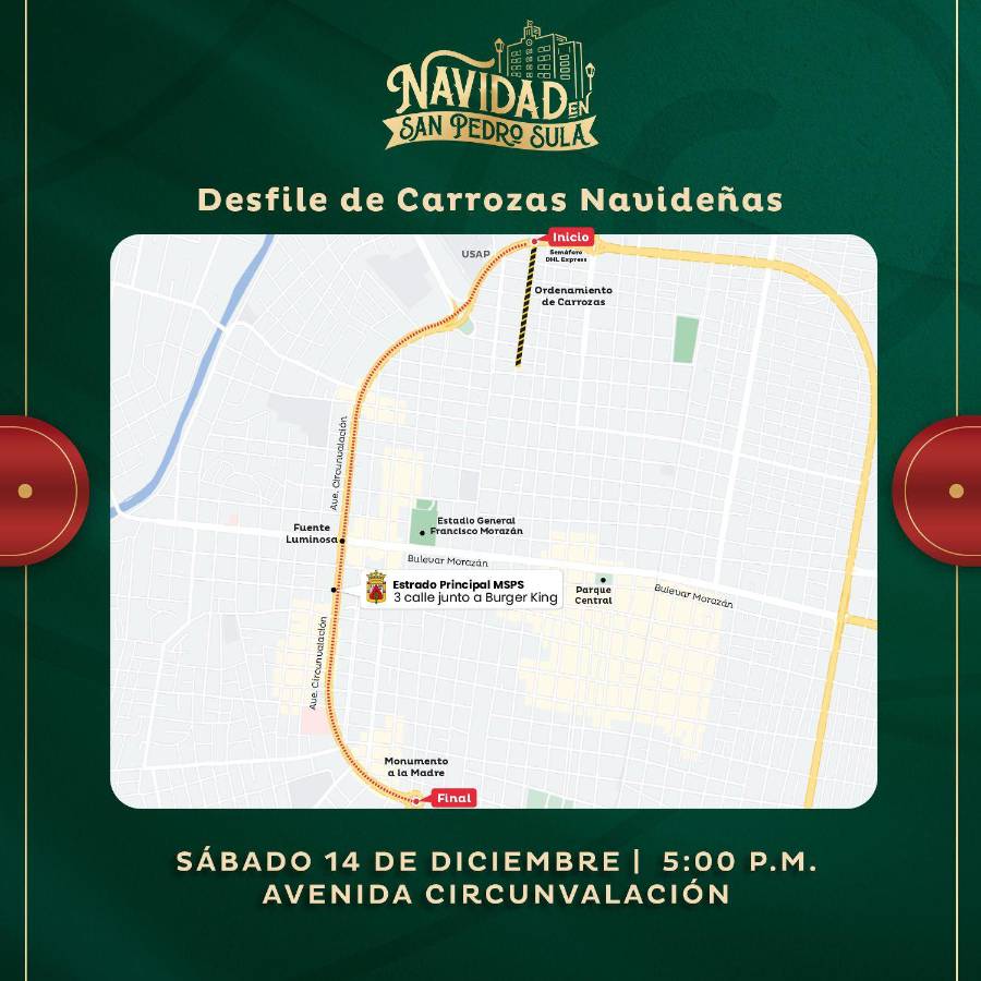 Estas son las calles que estarán cerradas este sábado 14 de diciembre.