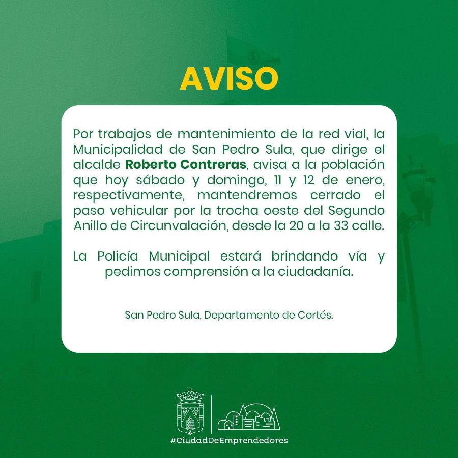 Repararán baches este fin de semana en el Segundo Anillo de SPS