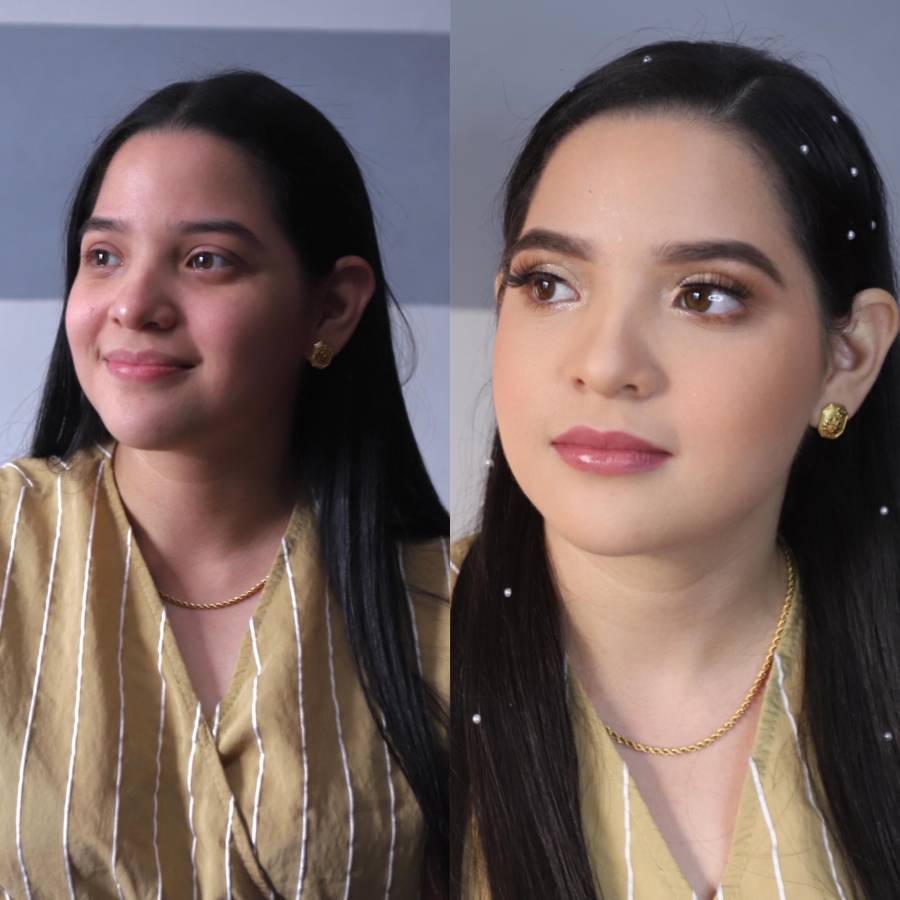 Un maquillaje y peinado de graduación para el día o noche.