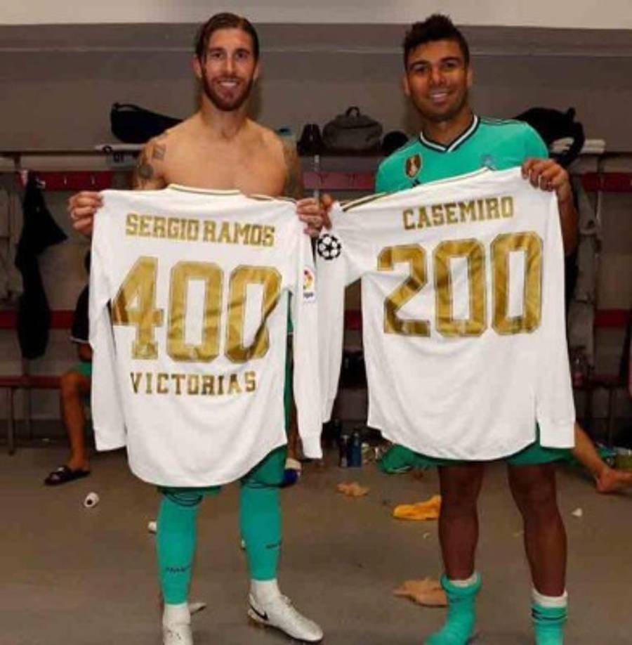 Sergio Ramos consiguió su victoria 400 como madridista. Por su parte Casemiro, llegó a 200 partidos con el Real Madrid.<br/>