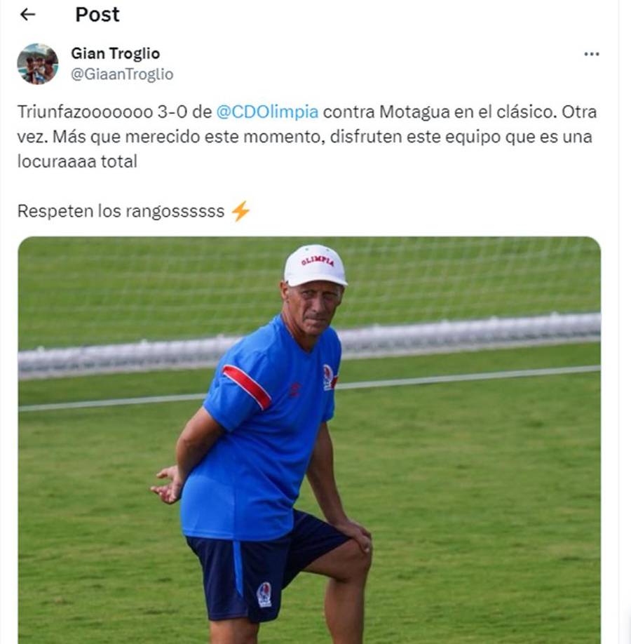 El hijo de Pedro Troglio generó revuelo en las redes sociales: “Respeten los rangos.”