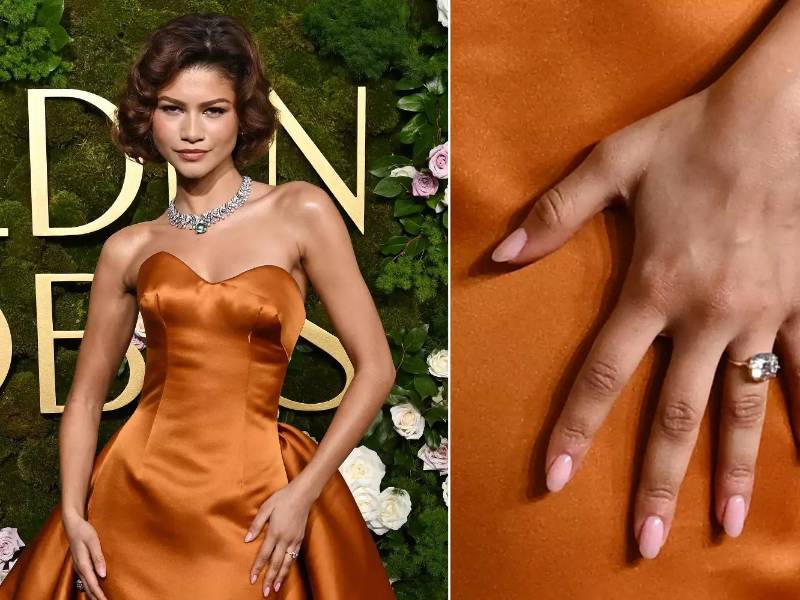 Durante los premios Globos de Oro de 2025, Zendaya lució su anillo de compromiso.