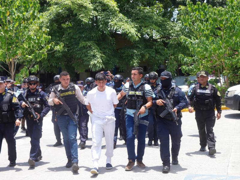 El hondureño presentado por autoridades policiales.