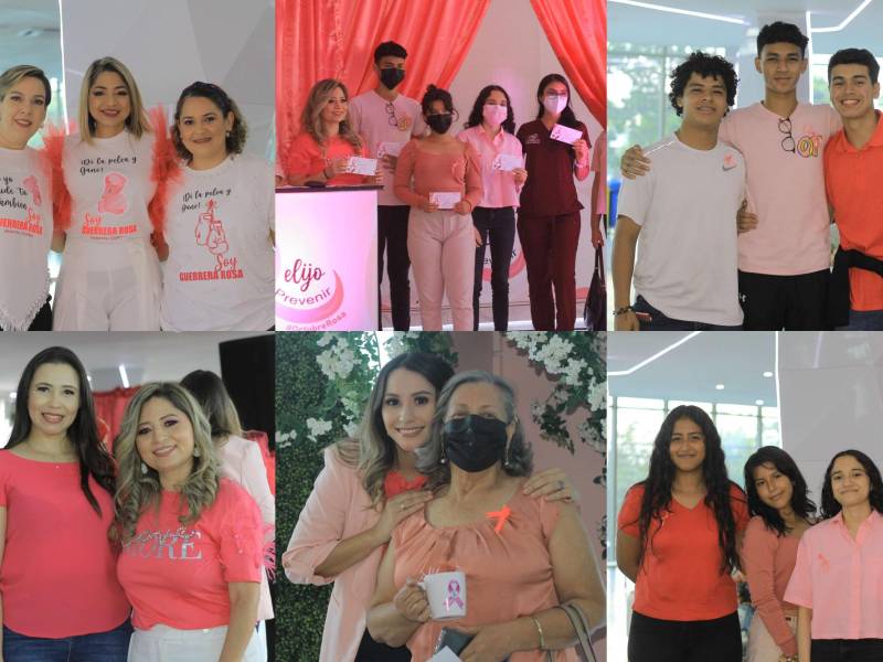 Jóvenes y adultos se sumaron a esta bonita actividad en el mes de la prevención contra el cáncer de seno.