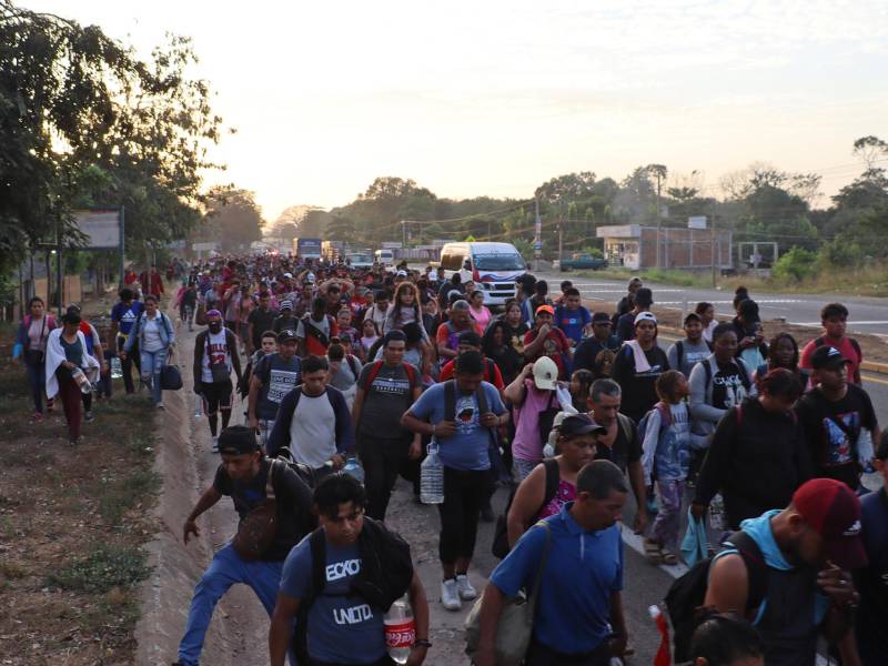 Los migrantes partieron esta madrugada desde Tapachula.