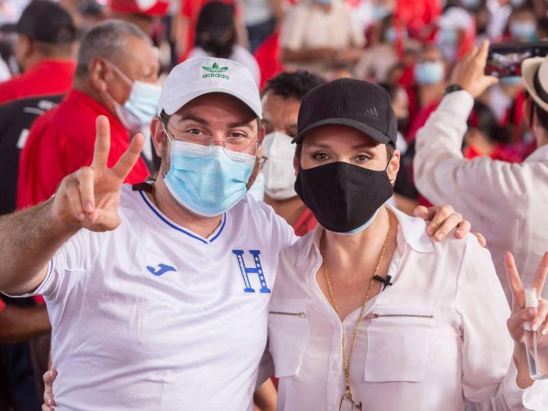 Jorge Cálix y Beatriz Valle, diputados electos del partido Libertad y Refundación (Libre).