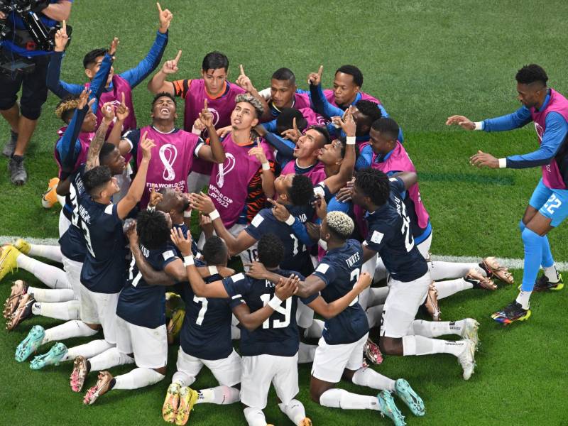 Ecuador dunte el segundo encuentro del Mundial.