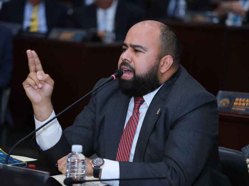 Rafael Sarmiento, jefe de bancada de diputados del Partido Libre.