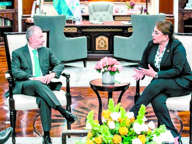 <b>Christian Knudsen, vicepresidente de la Corporación Andina de Fomento, durante su reunión con la presidenta Xiomara Castro.</b>