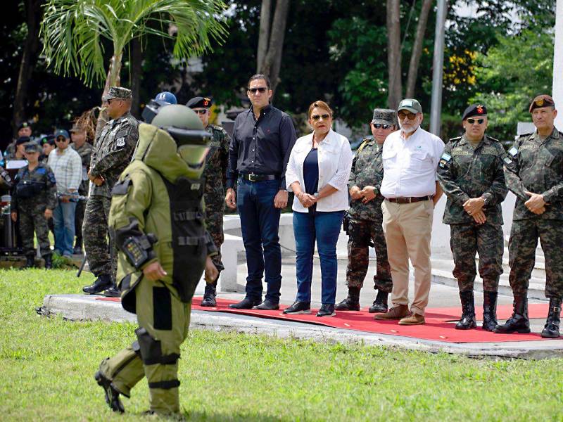 La presidenta estuvo presente este día en San Pedro Sula.