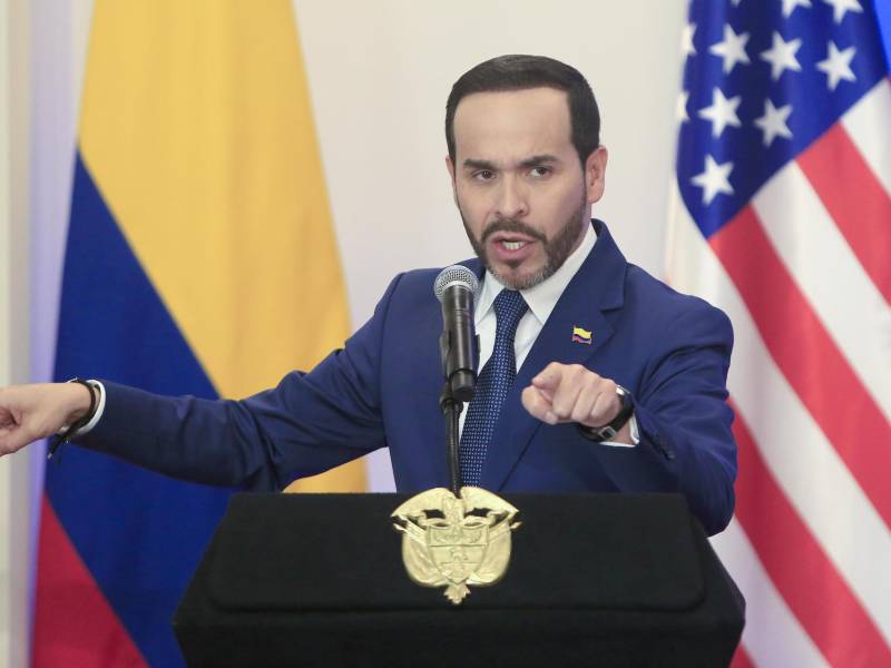 Fotografía de archivo del 08 de septiembre de 2026 que muestra al presidente de Colombia, Abelardo de la Espriella, hablando durante una rueda de prensa en Barranquilla (Colombia). EFE/ Ricardo Maldonado Rozo