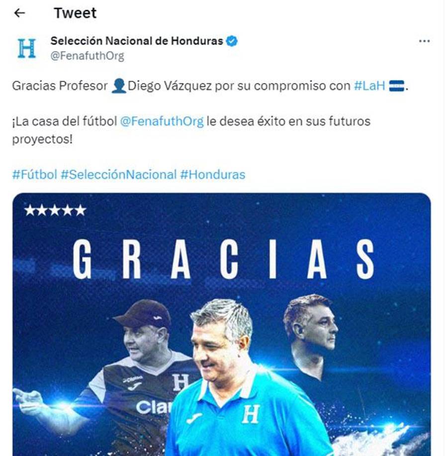 La Fenafuth despidió a Diego con palabras de agradecimiento. 