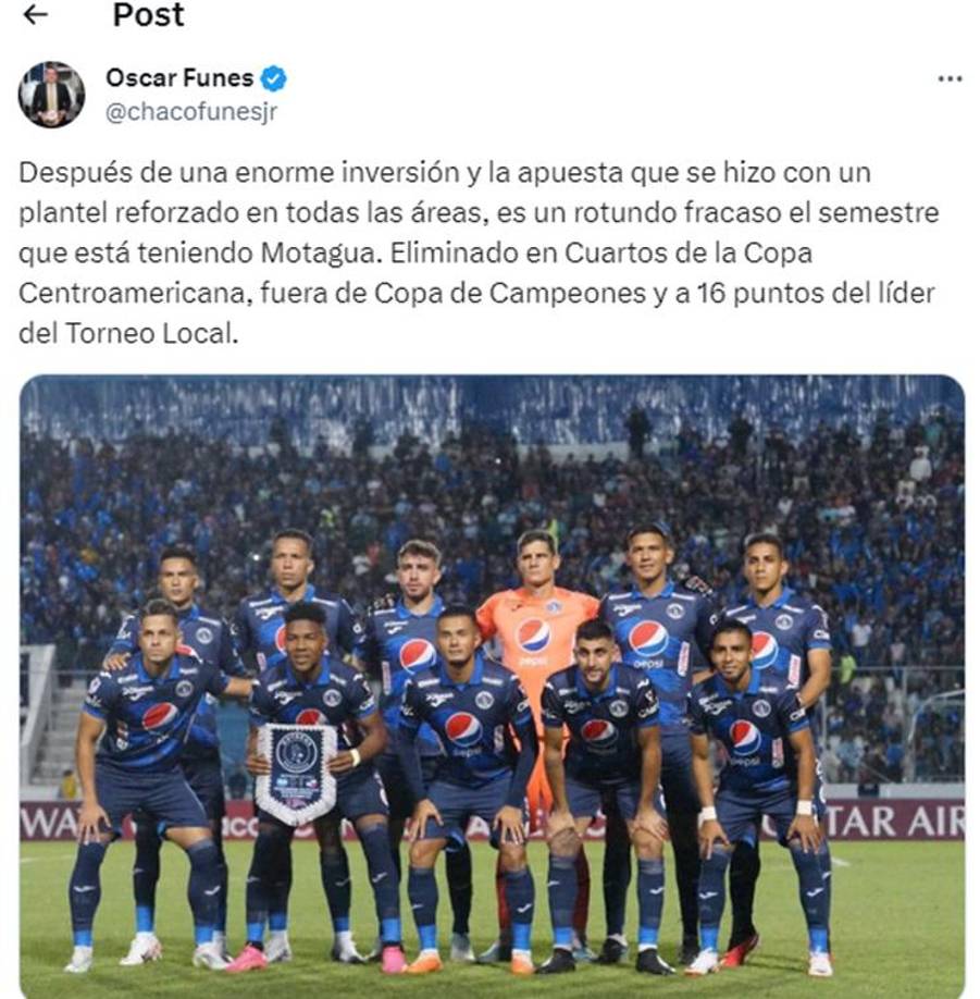 El periodista Chaco Funes dio sus valoraciones tras el 4-0 sufrido por Motagua.