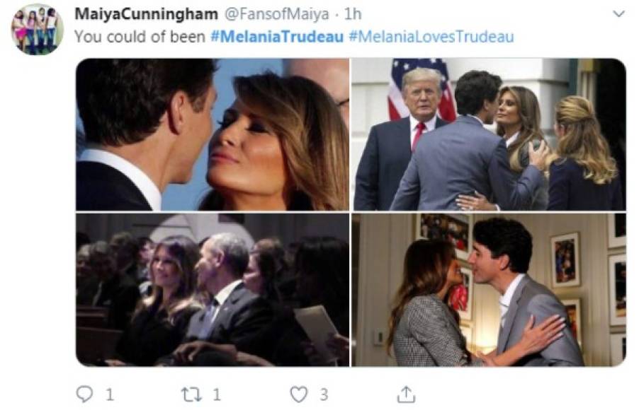 Los usuarios de Twitter destacaron la reacción de la ex modelo en sus encuentros anteriores con Trudeau.