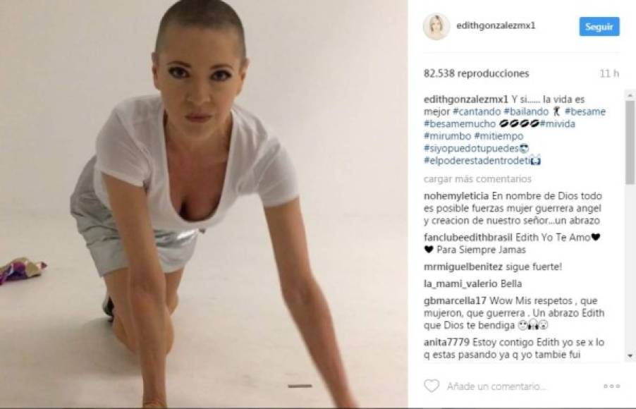 La hermosa Edith González compartió video bailando Bésame Mucho.