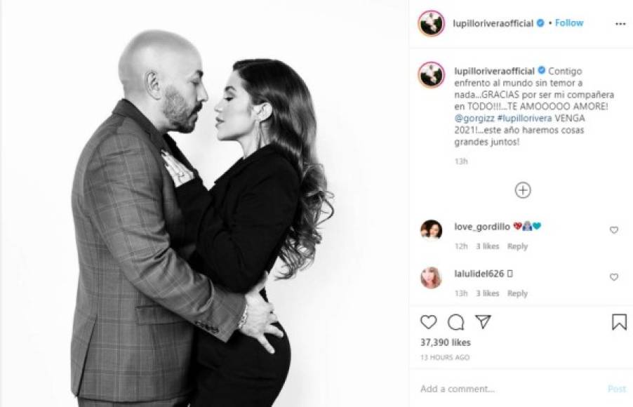 El cantante Lupillo Rivera publicó esta romántica foto junto a su nueva novia.<br/>'Contigo enfrento al mundo sin temor a nada...GRACIAS por ser mi compañera en TODO!!!...TE AMOOOOO AMORE! VENGA 2021!', dijo el artista.