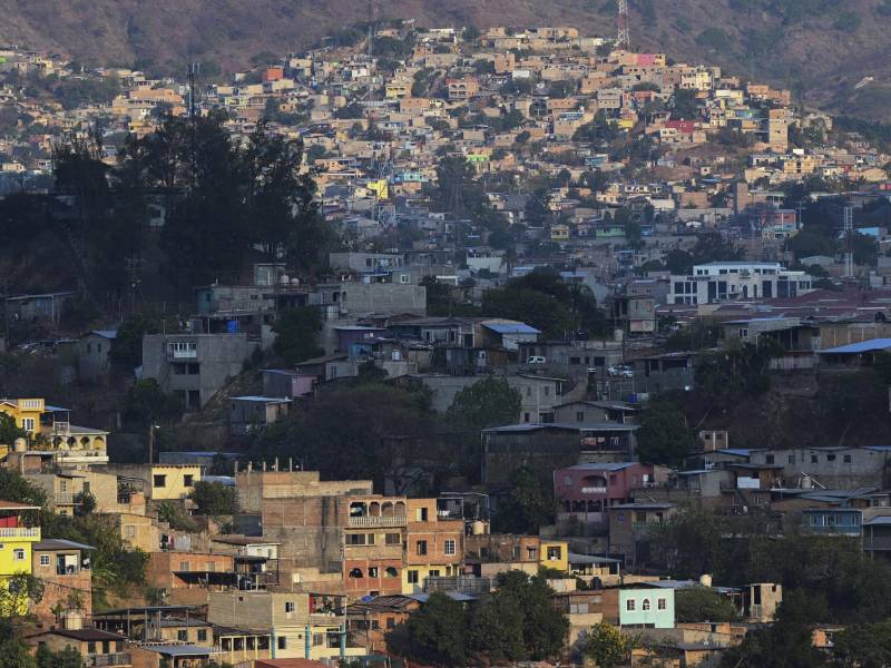 Una zona sobrepoblada de la capital Tegucigalpa.