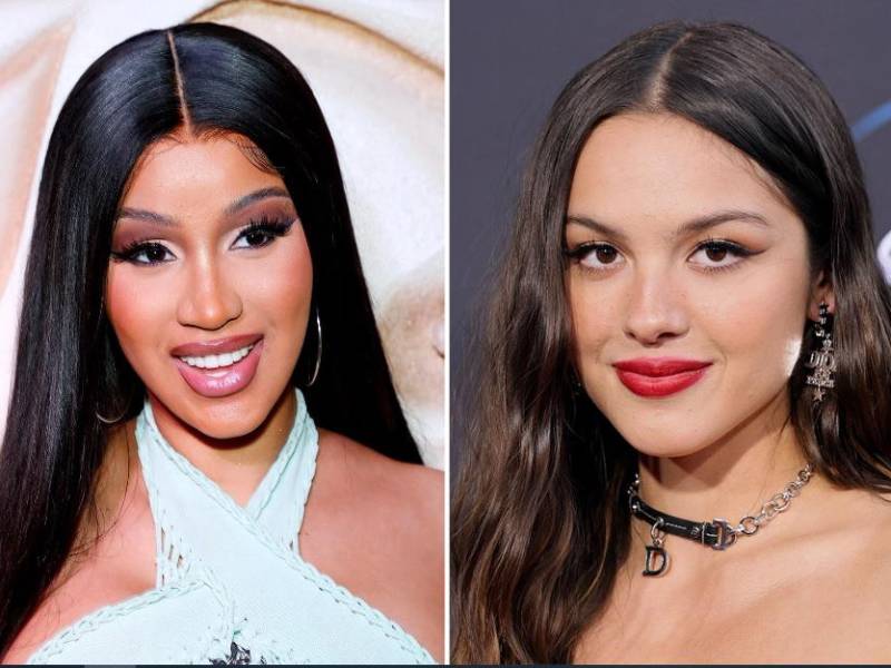 Las cantantes Cardi B y Olivia Rodrigo.