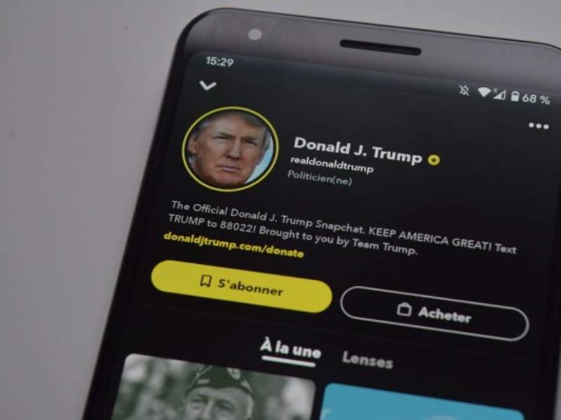 Además de Snapchat, Facebook, Twitter y Youtube suspendieron las cuentas del cuestionado mandatario estadounidense. Foto Presse-citron.net