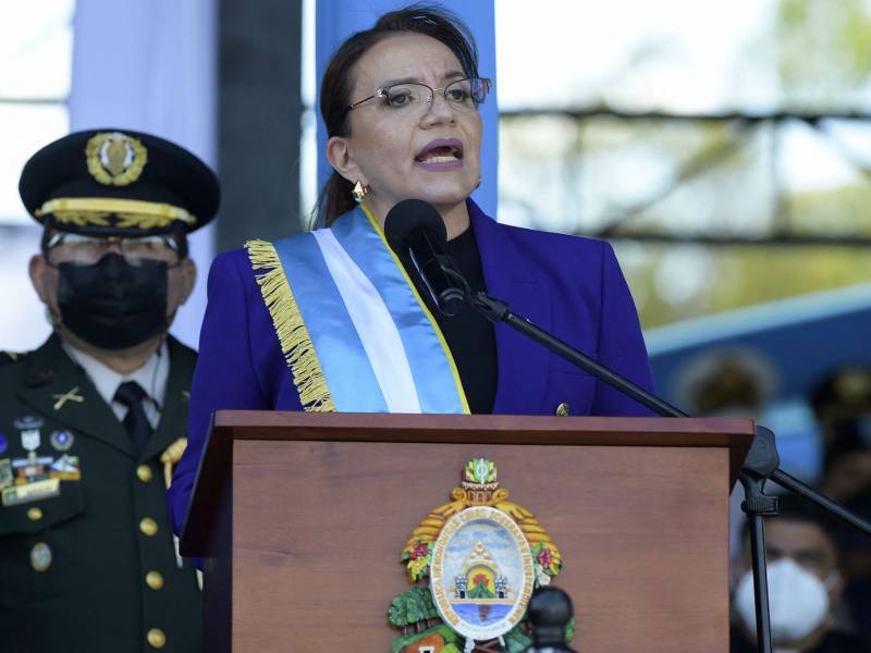 Xiomara Castro, presidenta de Honduras. Foto: AFP