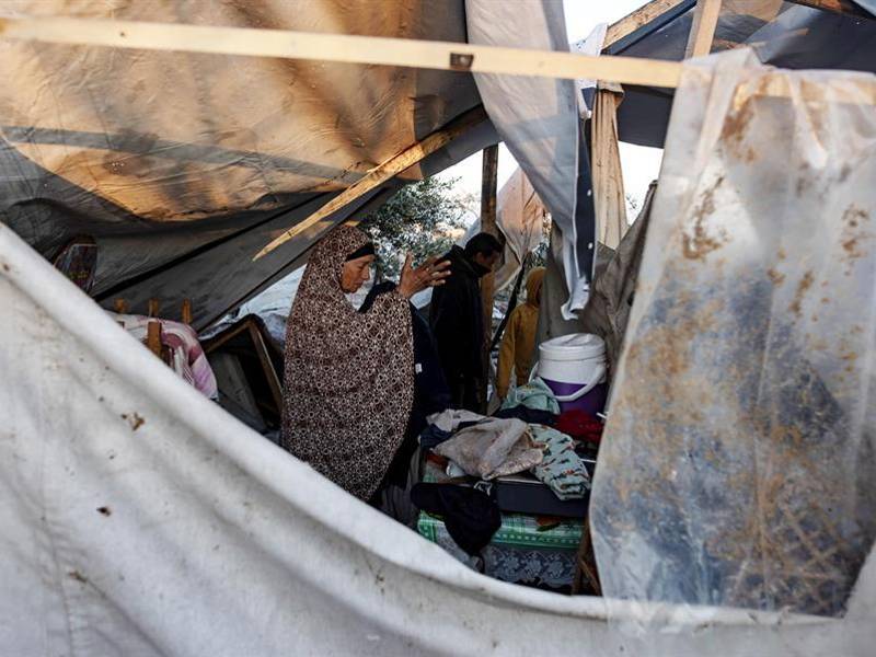 Foto de las condiciones en la que estan viviendo los residentes en Graza.