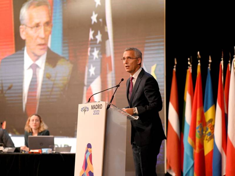 El secretario general de la OTAN, Jens Stoltenberg, en su intervención en la 68 Asamblea parlamentaria de la Alianza en Madrid.