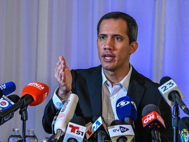 Guaidó dio una conferencia de prensa este jueves en Miami, a donde llegó el martes tras ser expulsado de Colombia.