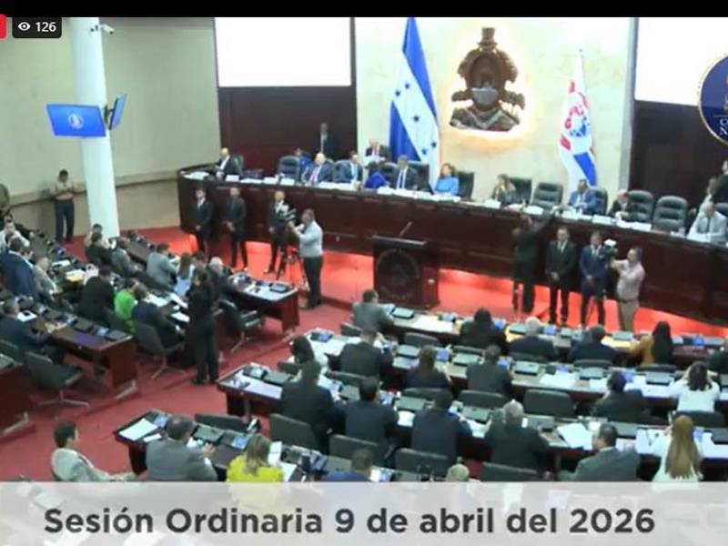 Sesión del Congreso Nacional de Honduras.