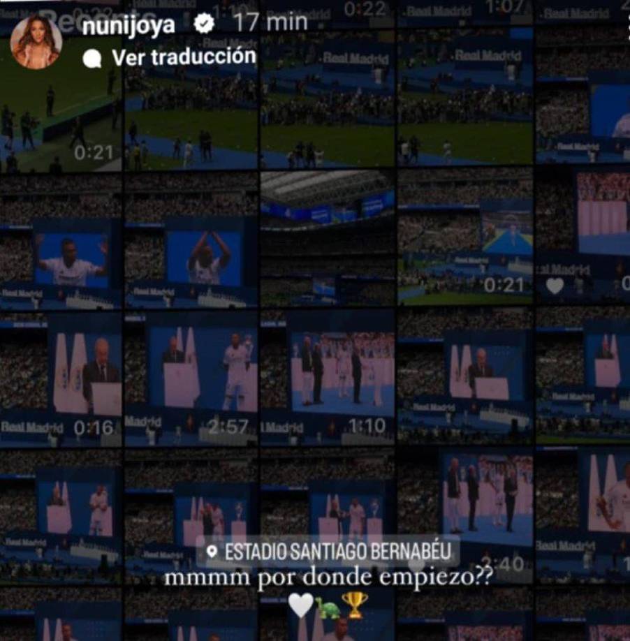 La hermosa hondureña Nuni Joya presumió en sus redes sociales que pudo ver en directo la presentación de Mbappé. 