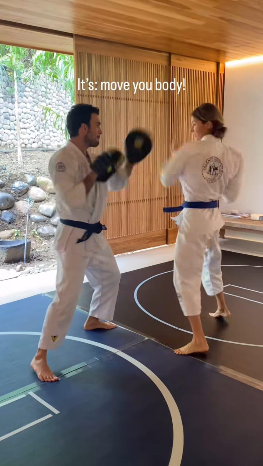 Gisele Bündchen comparte su rutina de ejercicios junto a su novio