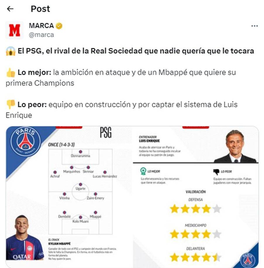 PSG enfrentará a la Real Sociedad de España en octavos de final.