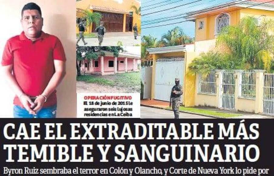 También se le vincula con varias masacres ocurridas en las zonas norte y atlántica del país y de imponer el terror en los sectores donde habitaba. En imagen, portada de Diario La Prensa alusiva a su captura. 