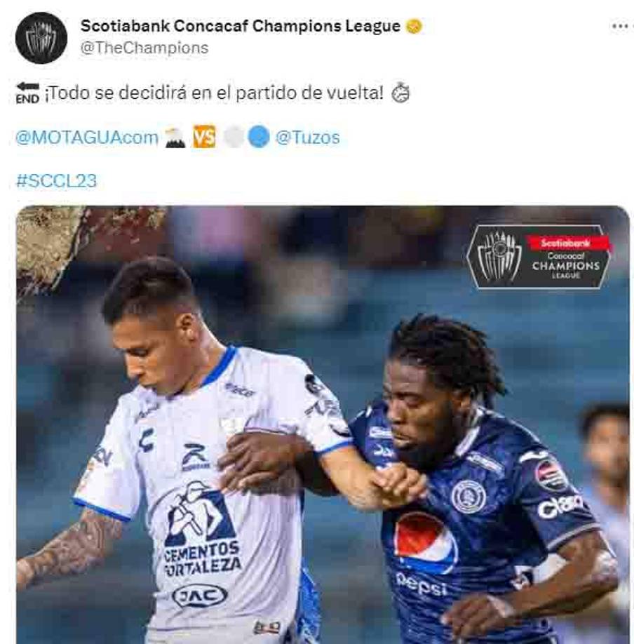 “Todo se decidirá en el partido de vuelta”, indicó la Concacaf.