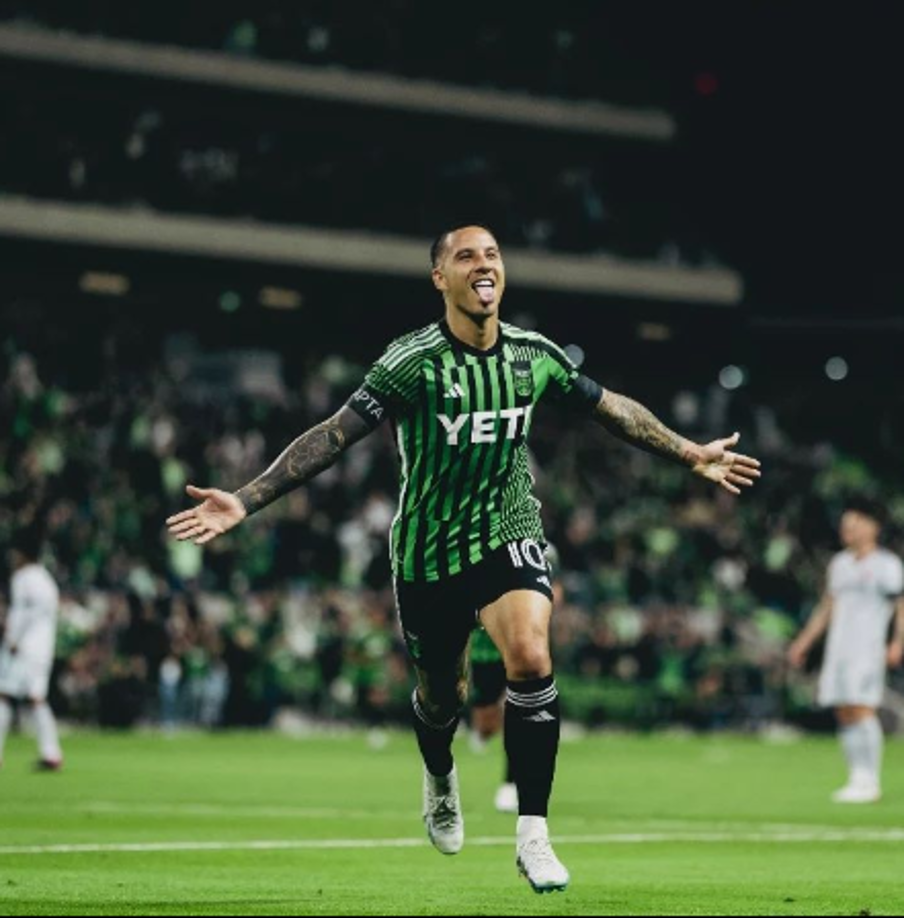 Extremo izquierdo: Sebastián Driussi del Austin FC. El atacante anotó un doblete ante el Violette de Haití.