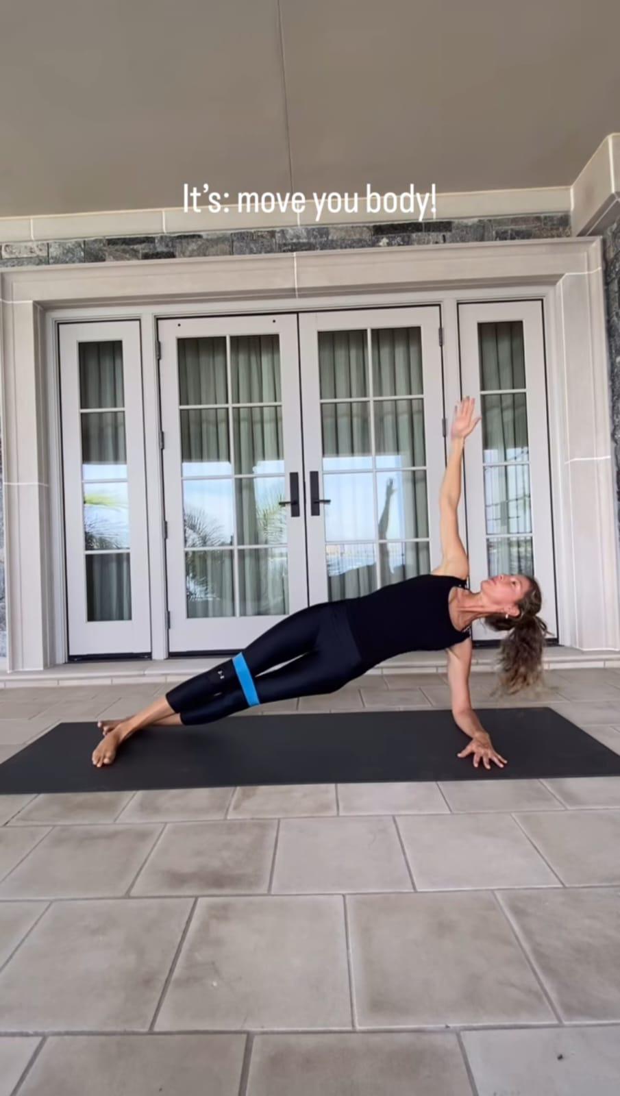 Gisele Bündchen comparte su rutina de ejercicios junto a su novio