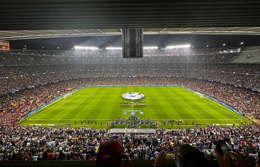 Así lució el Spotify Camp Nou para el partido entre Barcelona y Bayern Múnich.