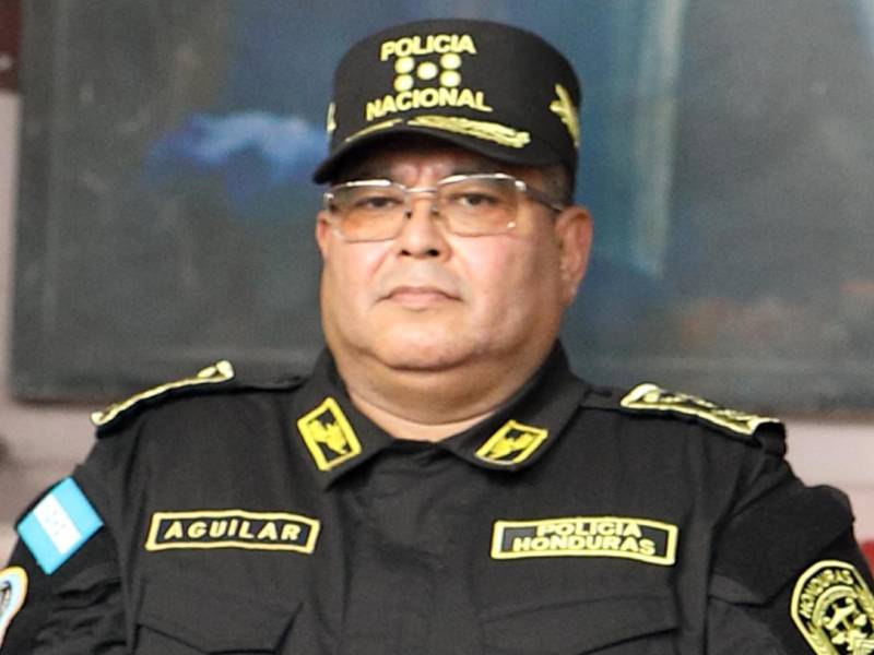 Fotografía de archivo del director de la Policía Nacional de Honduras, general Juan Manuel Aguilar Godoy, en Tegucigalpa (Honduras).