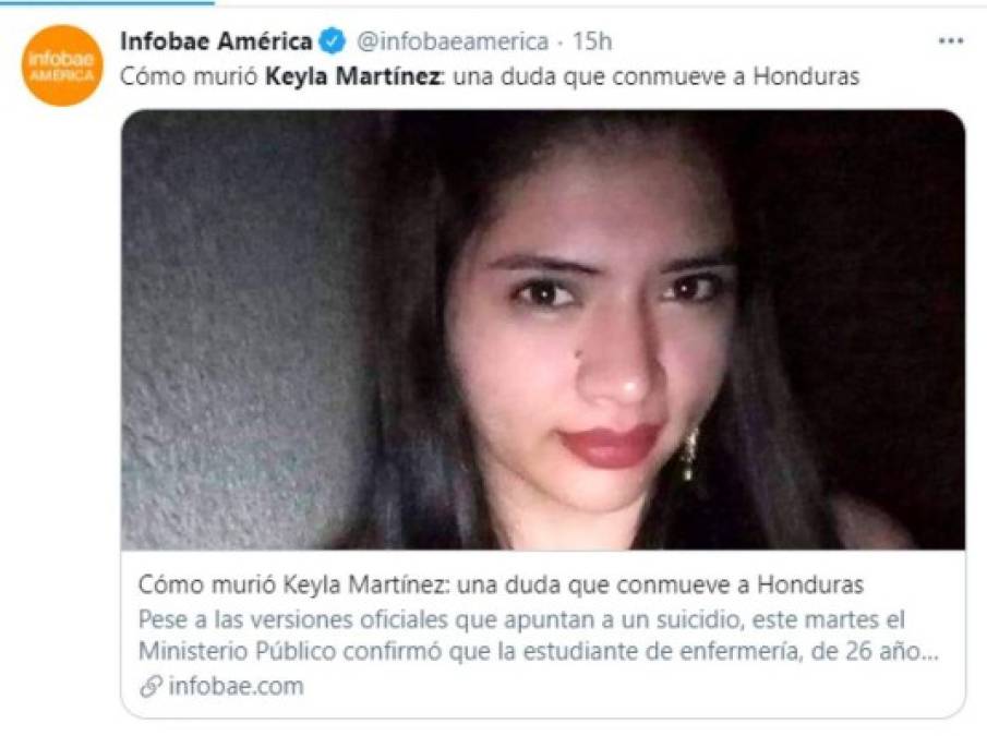 'Una duda que conmueve a Honduras', así tituló el sitio viral de noticias Infobae América. <br/>