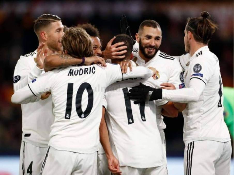 Los jugadores del Real Madrid han recuperado la sonrisa tras el último debacle en la Liga Española y la Roma pagó los platos rotos.