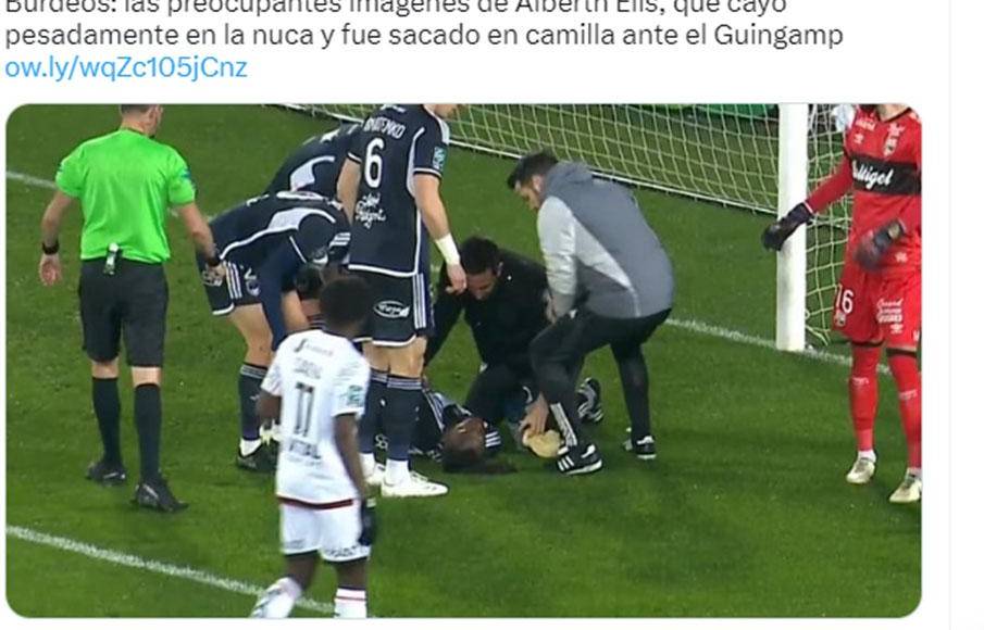 En Francia existió mucha preocupación al ver que Elis estaba insconsciente en el campo.