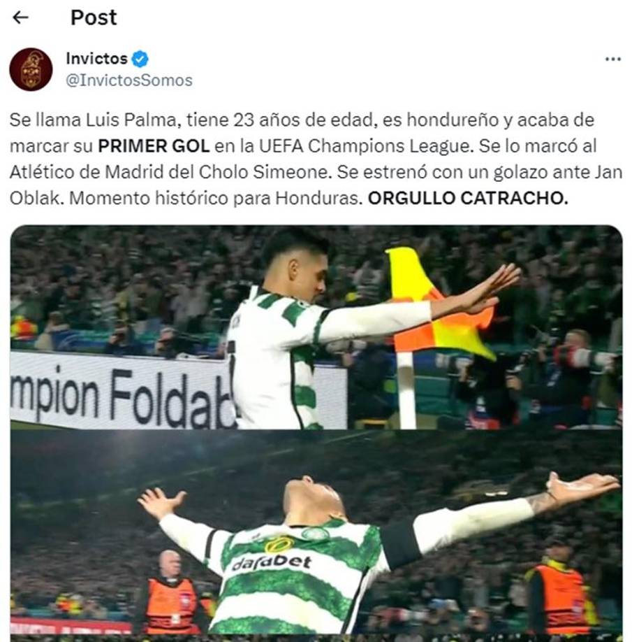 Prensa internacional destacó a Luis Palma por su golazo ante Atlético de Madrid.