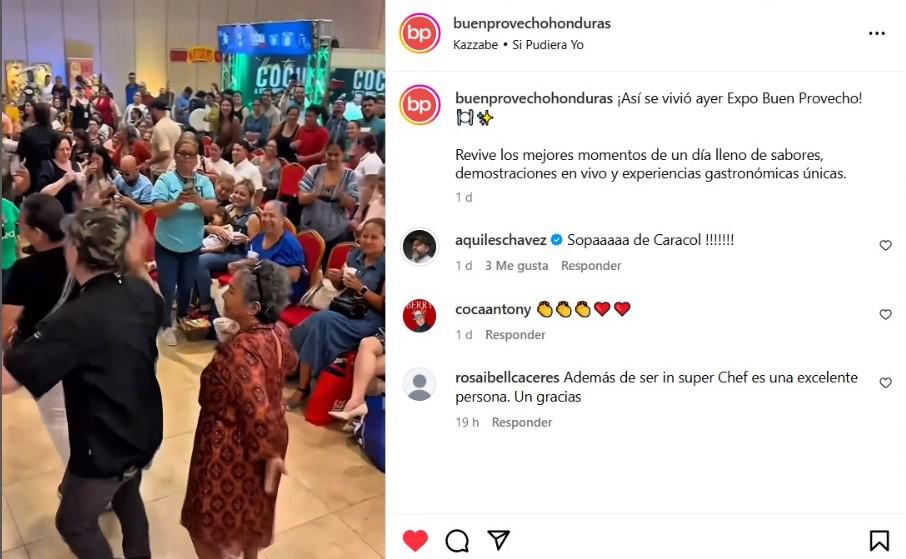 El Chef Aquiles Chávez goza en la Expo Buen Provecho al ritmo de Sopa de caracol