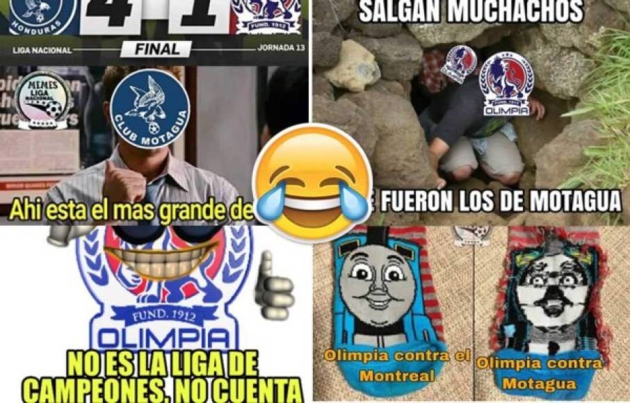 Los divertidos memes que dejó la goleada que le propinó Motagua a Olimpia en la jornada 13 del Torneo Clausura 2020.