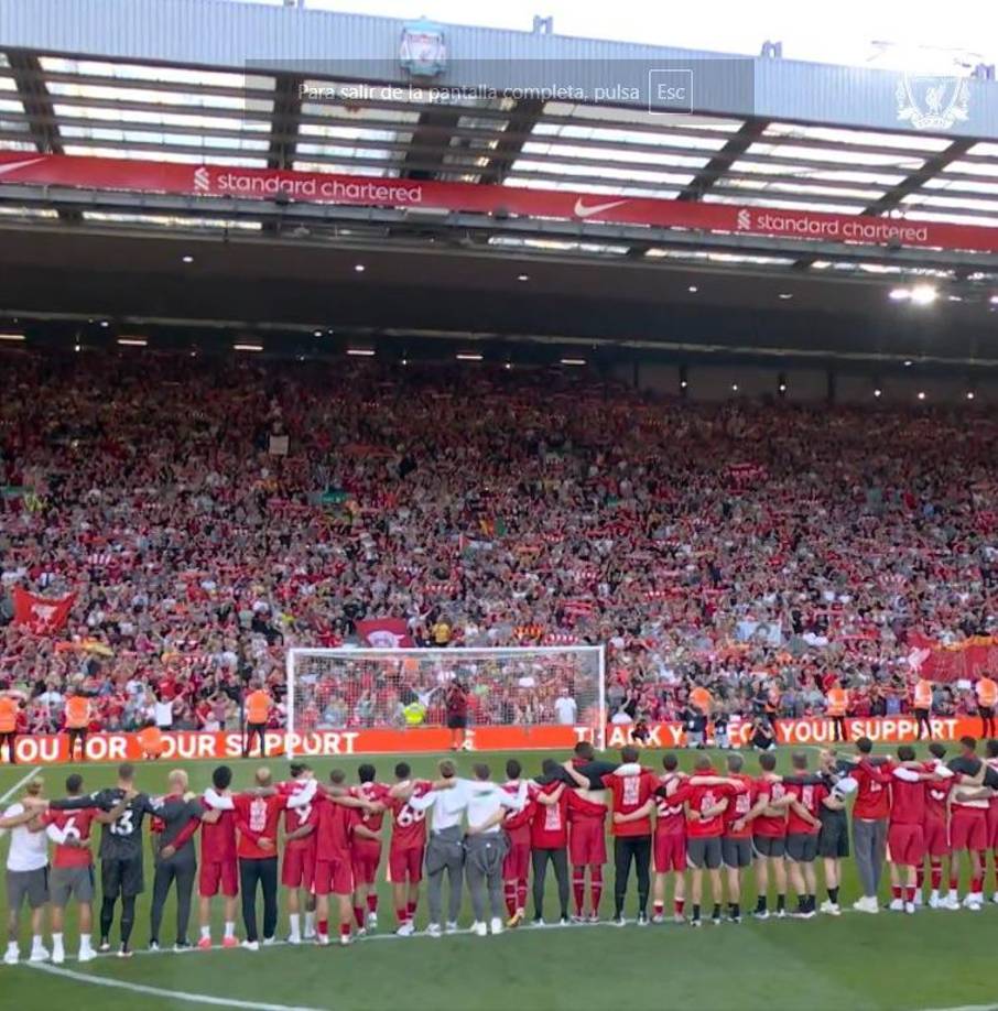 Así fue el emotivo homenaje a Jürgen Klopp en la última jornada de la temporada en la Premier League. 