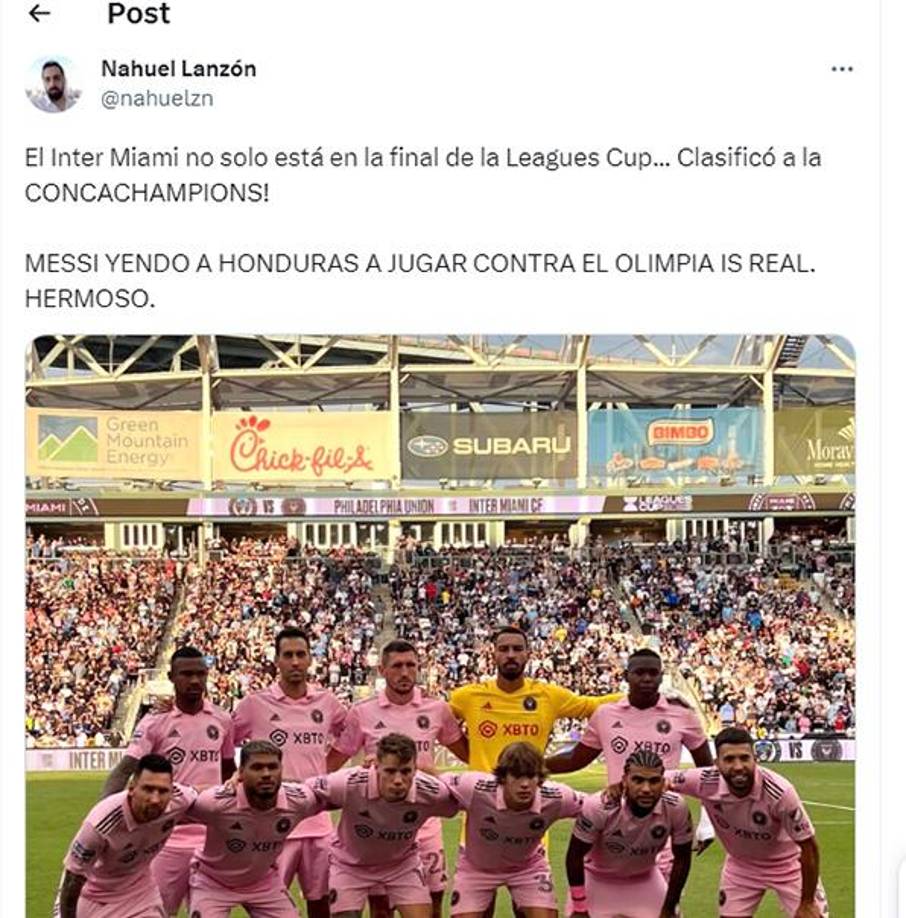 Nahuel Lanzón es un periodista argentino y causó revuelo al señalar que Messi podría venir a Honduras a jugar contra Olimpia. 