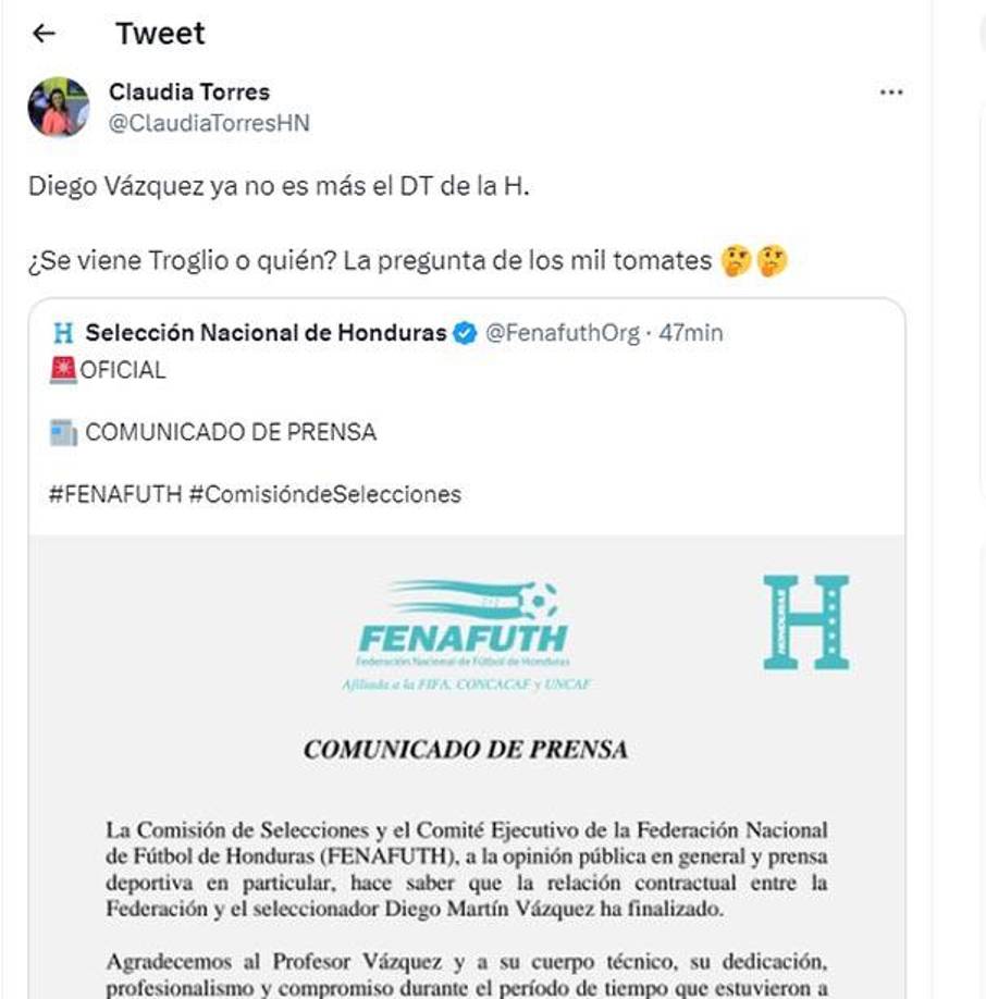 La periodista deportiva Claudia Torres.