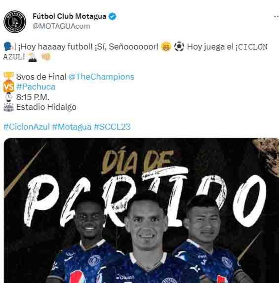 El mensaje en sus redes sociales oficiales por parte del Motagua.