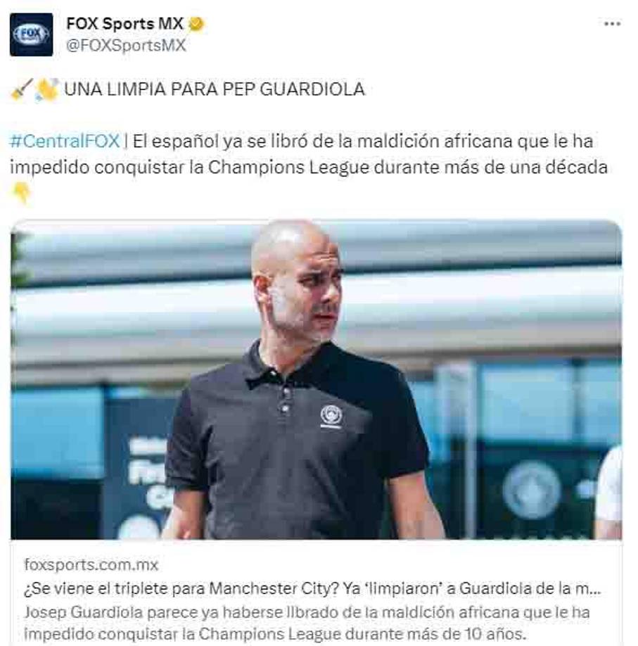 Diversos medios internacionales han informado sobre la supuesta maldición del que ha sido liberado Pep.